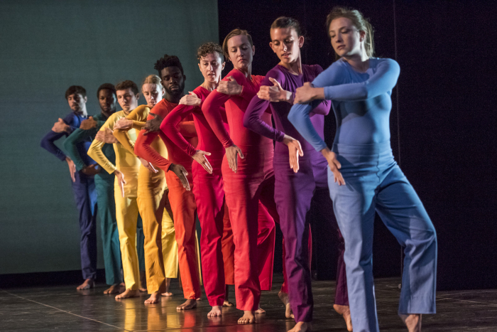 The Trisha Brown Dance Company performs three dances at Jacob's Pillow on August 16, 2017.
Opal Loop (1980)
Guest Dancers: featuring four generations of TBDC dancers and alumni.
Shelley Senter, Lance Gries, Eva Karczag, and Keith Thompson
Groove and Countermove (2000)
Music by Dave Douglas:
Oluwadamilare Ayonrinde
Cecil Campbell
Kimberly Fulmer
Lean Ives.
Amanda Kmett'Pendry
Patrick McGrath
Leah Morrison
Kyle Marshall
Jacob Storer
L