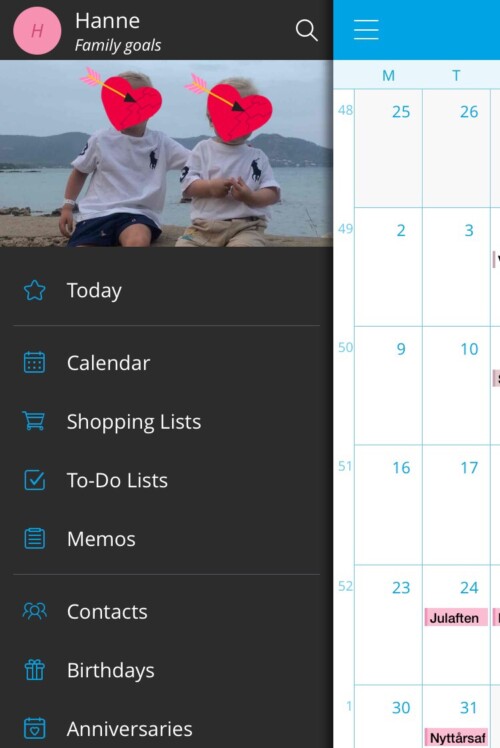 app kalender hele familien
