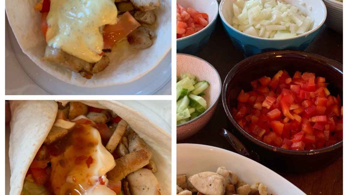 Middagstips: kyllingwraps på 2 måter + oppskrift på hj.laget karrisaus