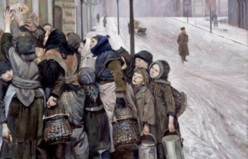 Kampen for tilværelsen (1889). Maleri av Christian Krohg. Foto: Nasjonalmuseet.