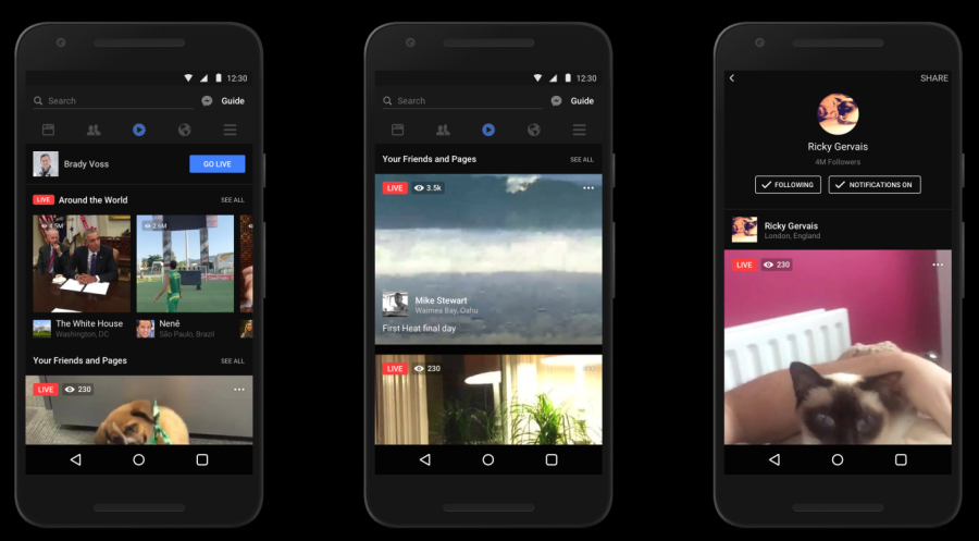Slik ser Facebooks nye videoseksjon ut på en smarttelefon.