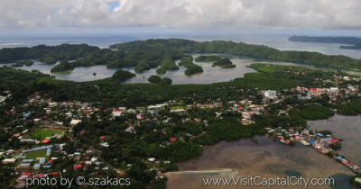 Helicopter trip over Palau