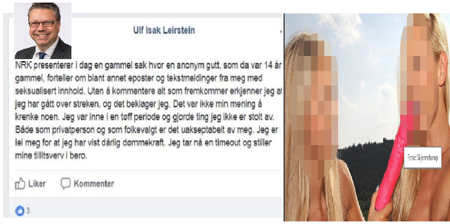 Frp-topp Ulf Leirstein (50) sendte hardpornobilder til en 14-åring