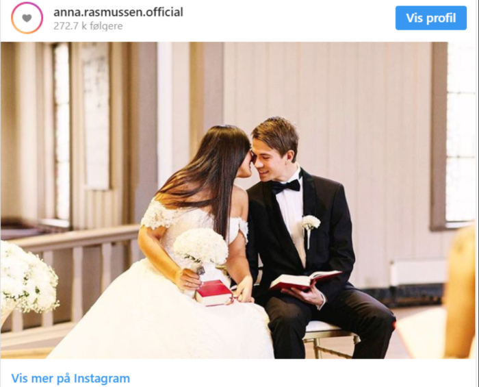 Nu har Anna Rasmussen (22) giftet seg med sin Jan (25) Gratulerer så mye! <3