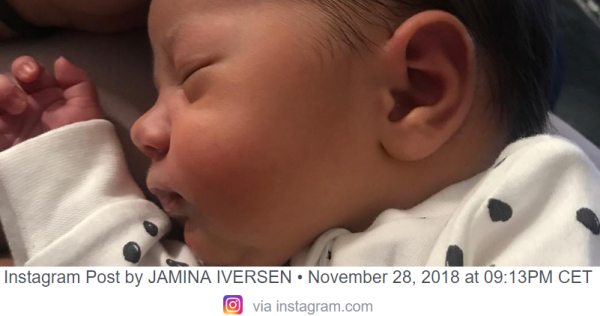 Nu avslører Stian Blipp (28) og kona Jamina Iversen (30) barnets navn. De har vært foreldre i nesten en uke <3