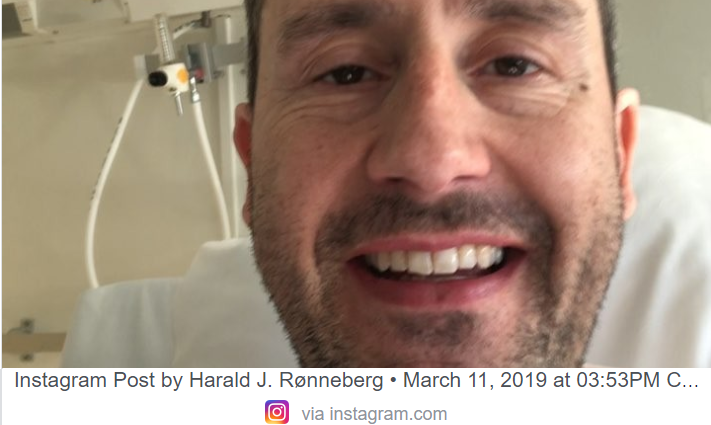 Programleder Harald Rønneberg (45) ble innlagt på Aker sykehus i Oslo
