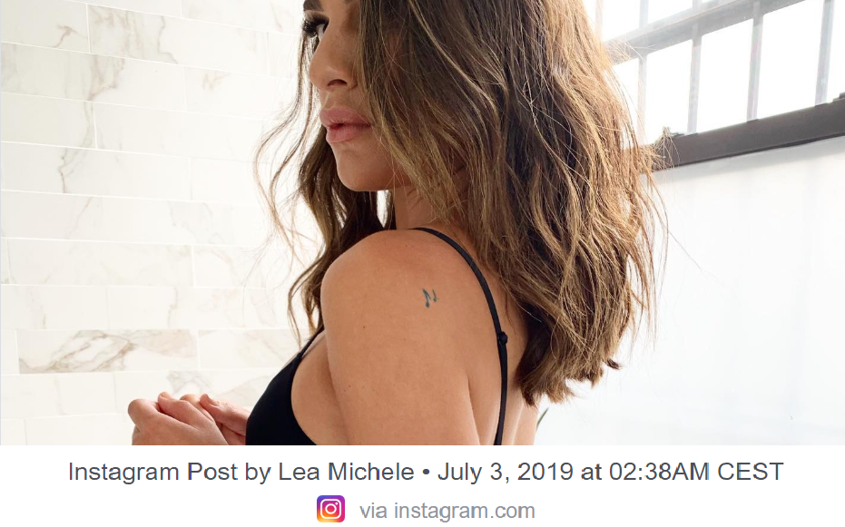 Lea Michele (32) har tatt tatovering på rumpa for å hedre avdøde kjæreste