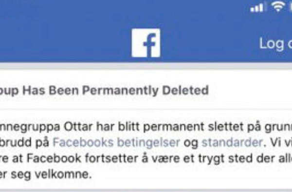 Den omdiskuterte Facebook-gruppen Mannegruppa Ottar ble i natt stengt permanent