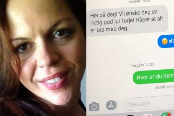 Savnede Eirin (43) sendte denne SMS-en julaften. Noen timer seinere forsvant hun. Nå mistenker politiet at 43-åringen fra Bergen er kidnappet av noen
