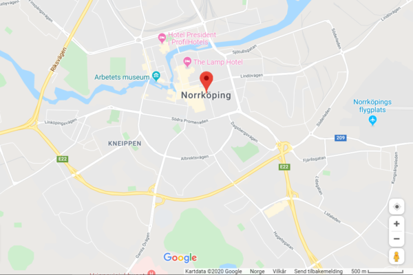 En mann er skutt i Norrköping. Mannen er i 20-årsalderen og hadde skuddskade i overkroppen,