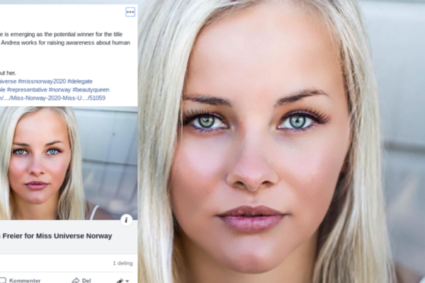 En av verdens største nettside innen skjønnhet har annonsert Andrea Nicole Freier Nornes (18) som potensiell vinner