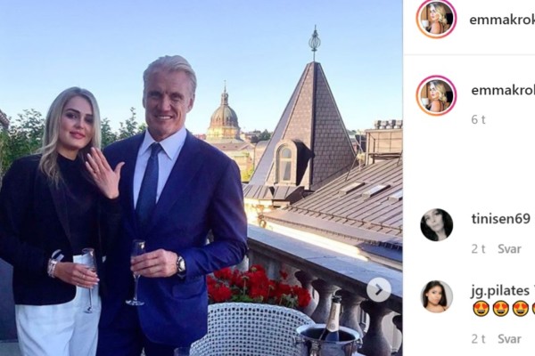 Emma Krokdal (24) og Dolph Lundgren (62) har forlovet seg. Det avslører de begge på Instagram