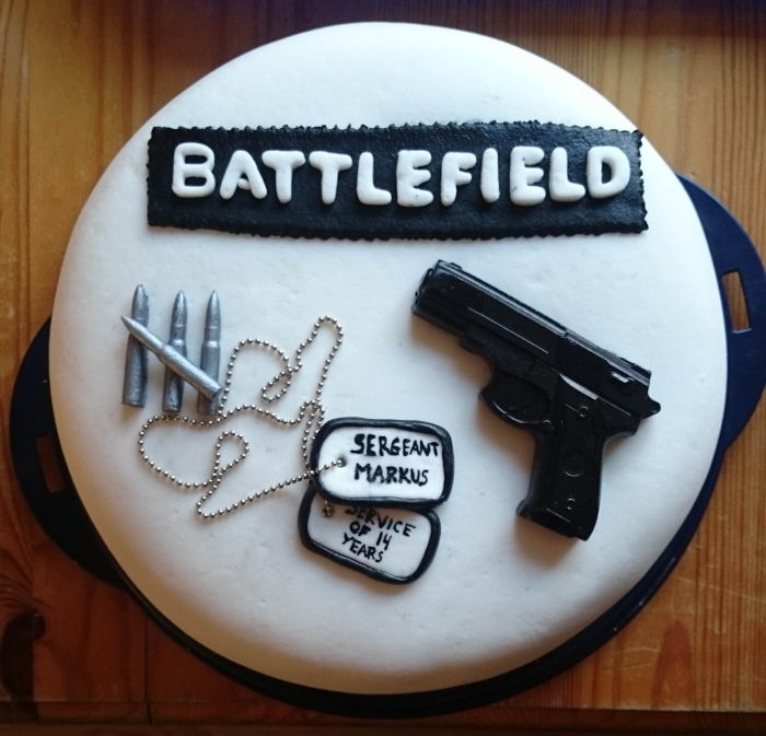 Tøff Battlefield-kake…