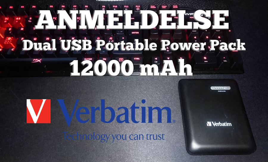 Anmeldelse: Verbatim Dual USB Portable Power Pack 12000 mAh