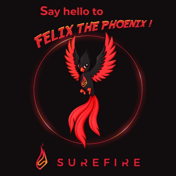 SureFire’s nye mascot Felix!