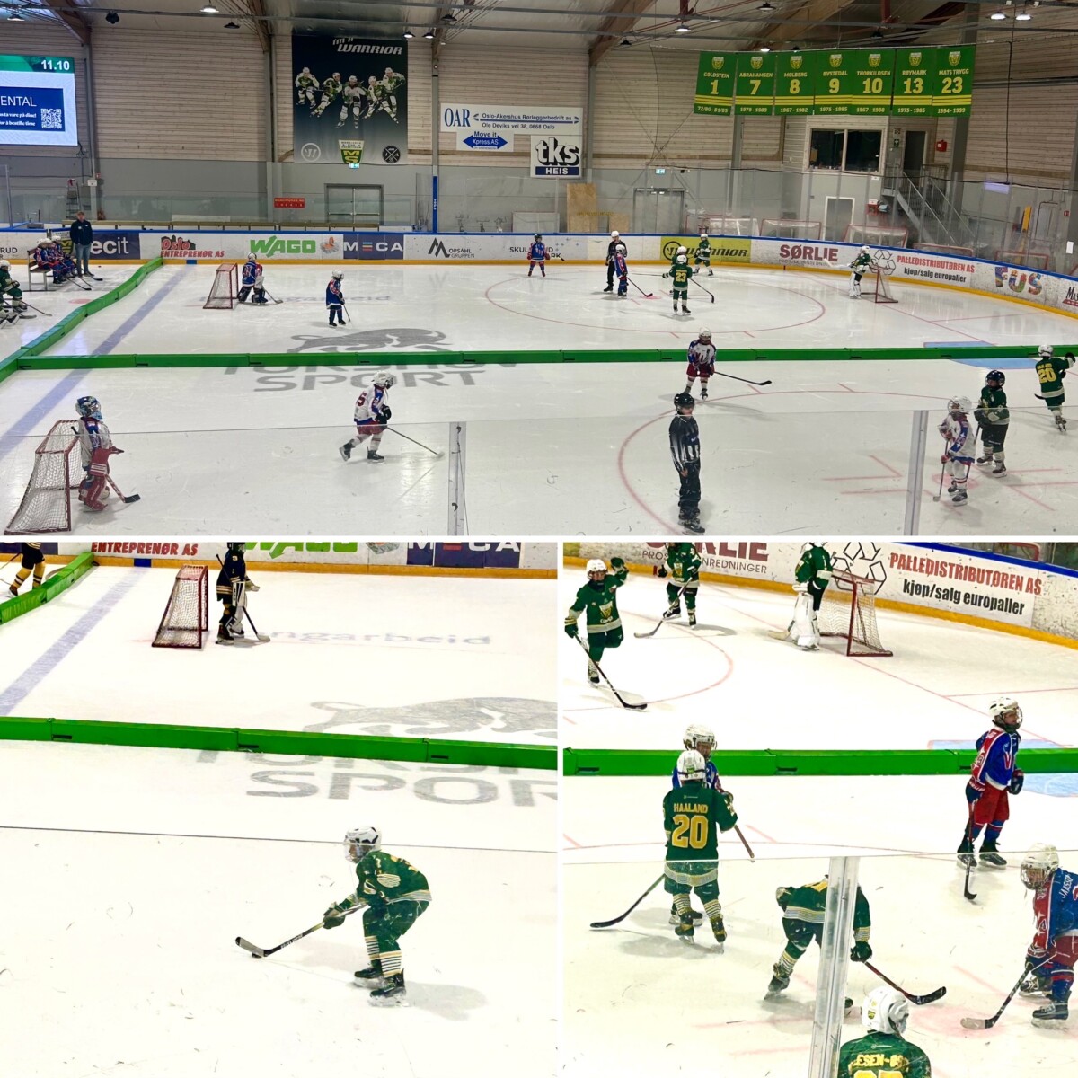8-årige gutter spiller ishockey  i Manglerudhallen